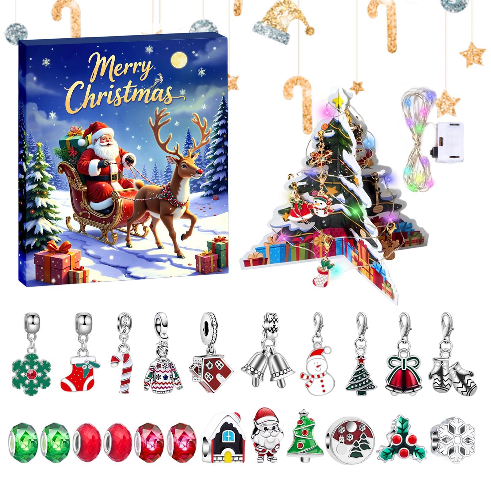 Jewelry Making Advent Calendar - Christmas Gifts Advent Bracelet 24 Days