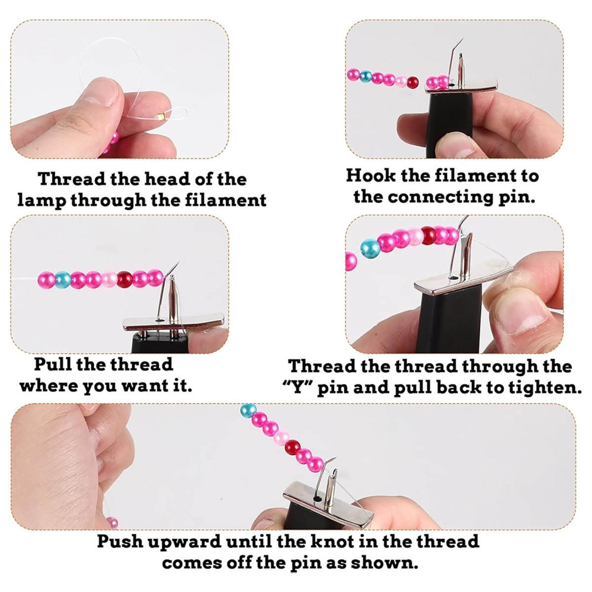 Jewelry Making Using Beads - Multi-use Gear Professional Bead Knotting Tool