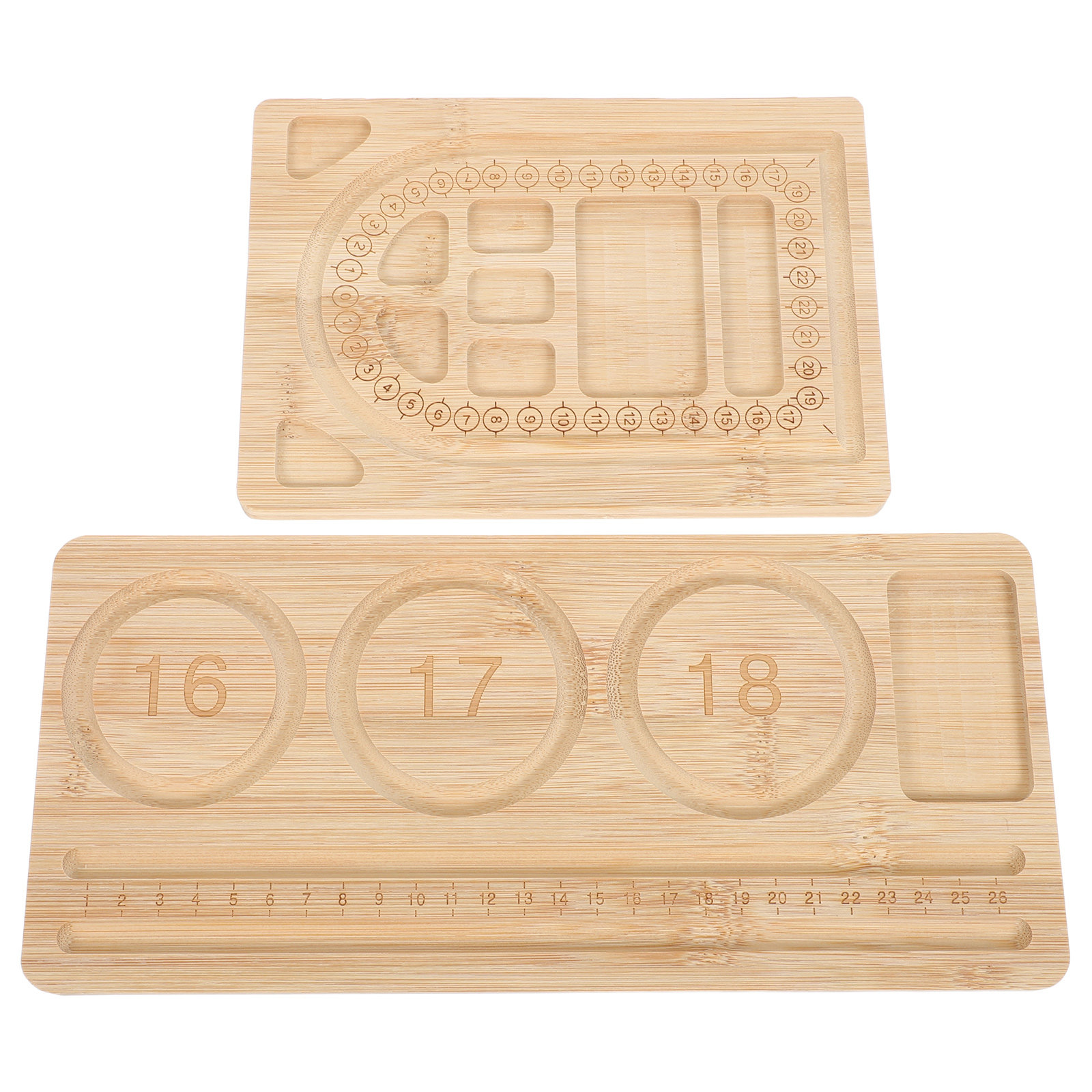 Jewelry Making Board - 2Pcs Bamboo Jewelry Making Tray for