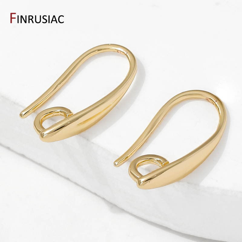 Jewelry Making Earrings - 14K Gold Plated Brass Smooth Earring