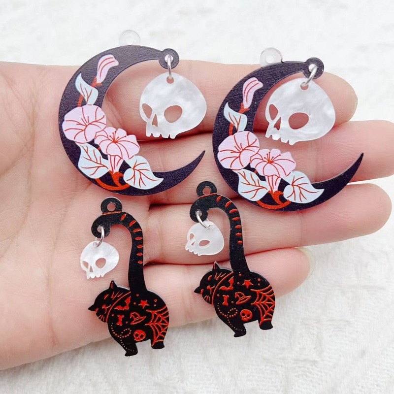 10pcs Halloween Acrylic Ghost  – Jewelry Making Earrings Bewertung und Preis