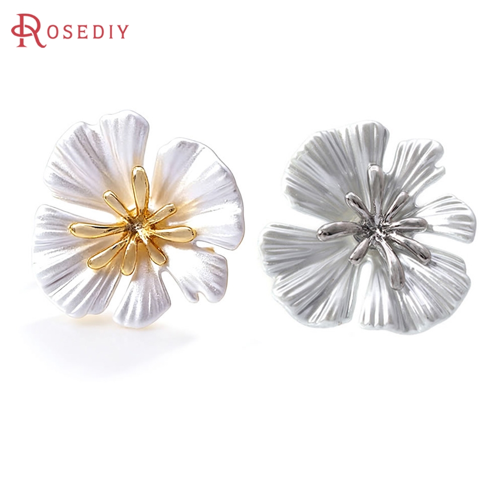 18K Gold Color Brass Flower St – Jewelry Making Earrings Bewertung und Preis