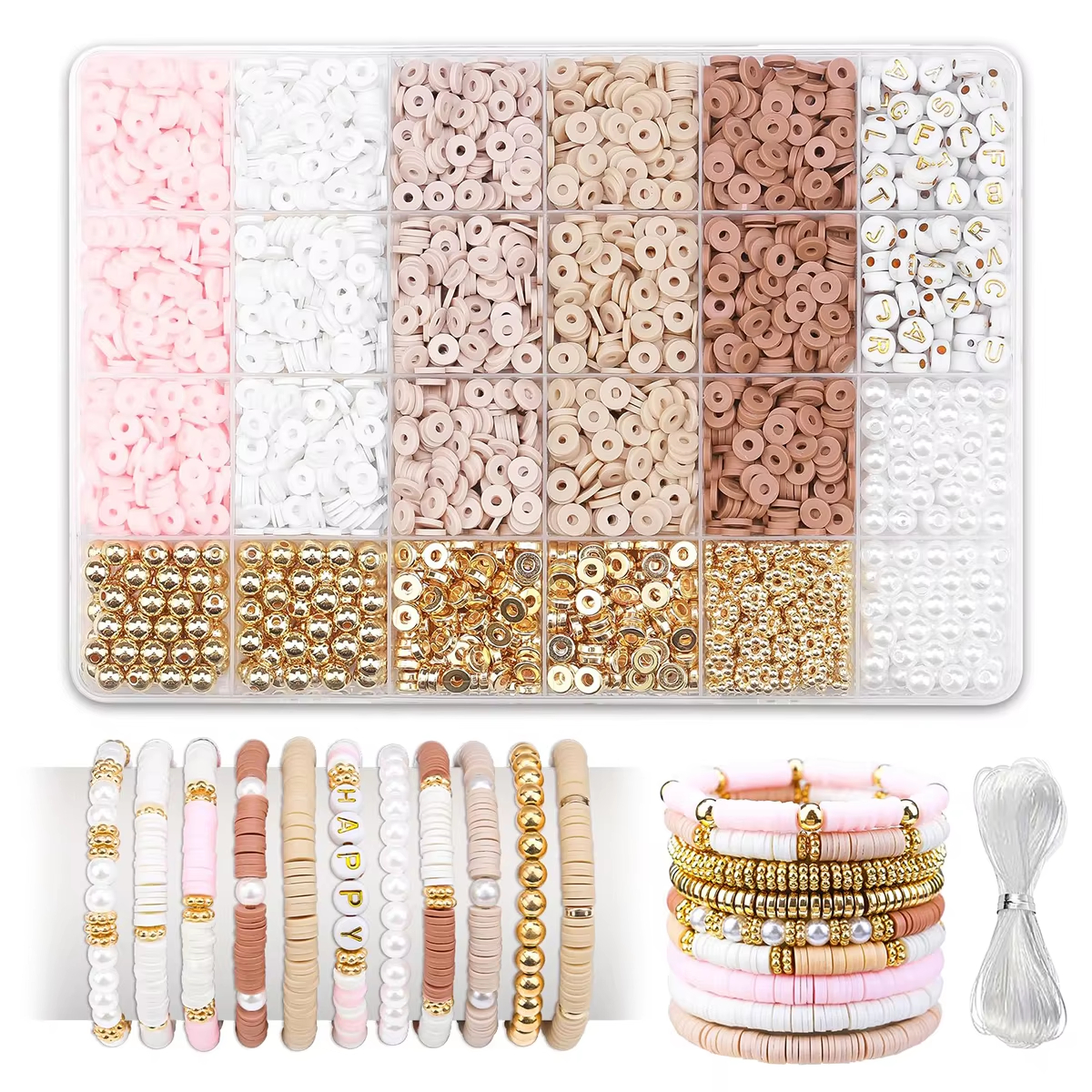 1970pcs light pink clay bead s – Jewelry Making Online Bewertung und Preis