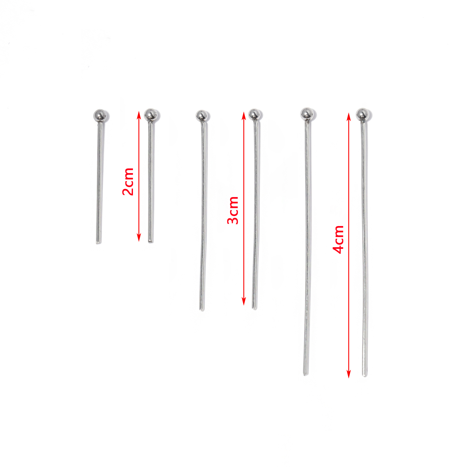 50pc Stainless Steel Metal Cha – Eyepin Ball End Bewertung und Preis