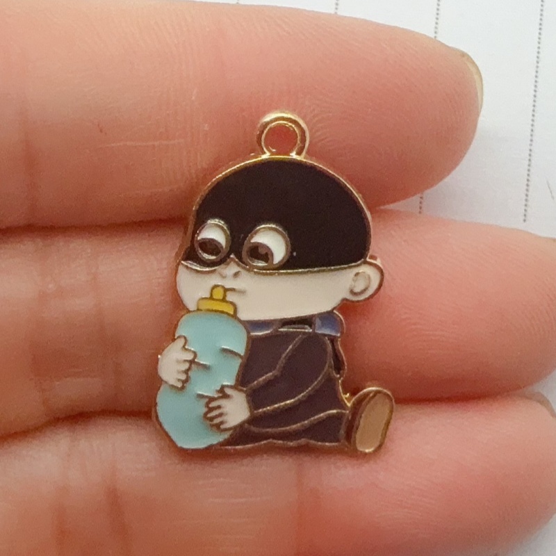 10pcs alloy drip oil cartoon p – Jewelry Making Earrings Bewertung und Preis
