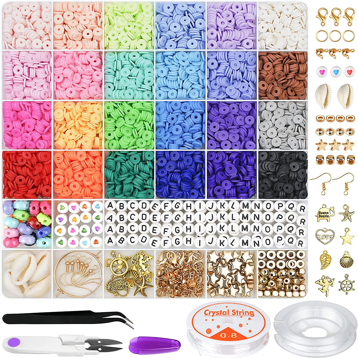 6000 Pcs 24 Colors Flat Round  – Jewelry Making Online Bewertung und Preis