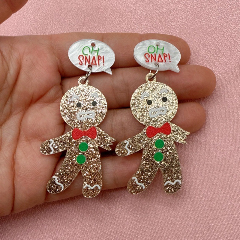 10pcs Cute Christmas Gingerbre – Jewelry Making Earrings Bewertung und Preis