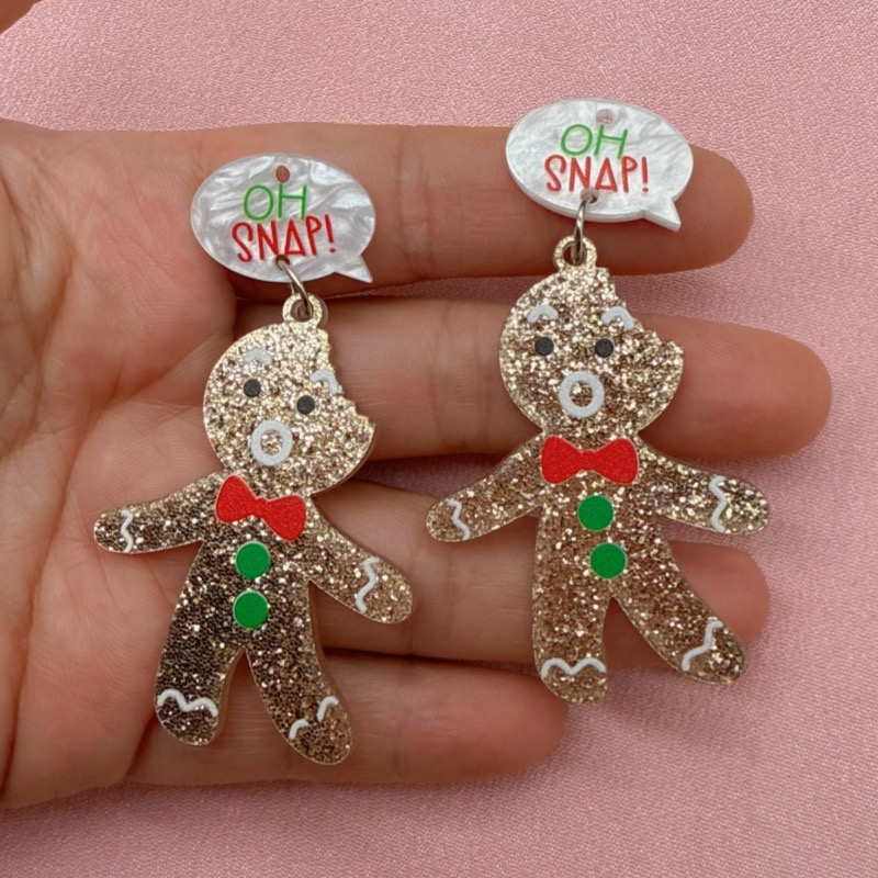 10pcs Cute Christmas Gingerbre – Jewelry Making Earrings Bewertung und Preis