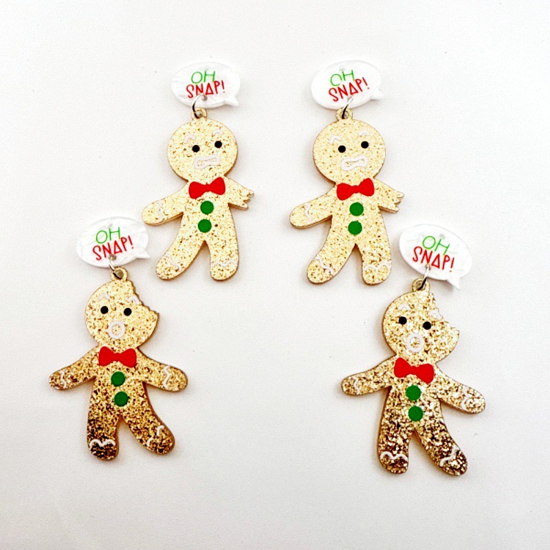 10pcs Cute Christmas Gingerbre – Jewelry Making Earrings Bewertung und Preis