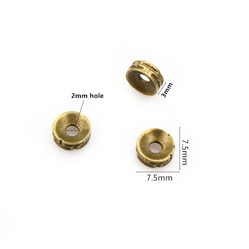 50pcs 7.5x3mm Spacer Beads Bro – Eyepin Ball End Bewertung und Preis