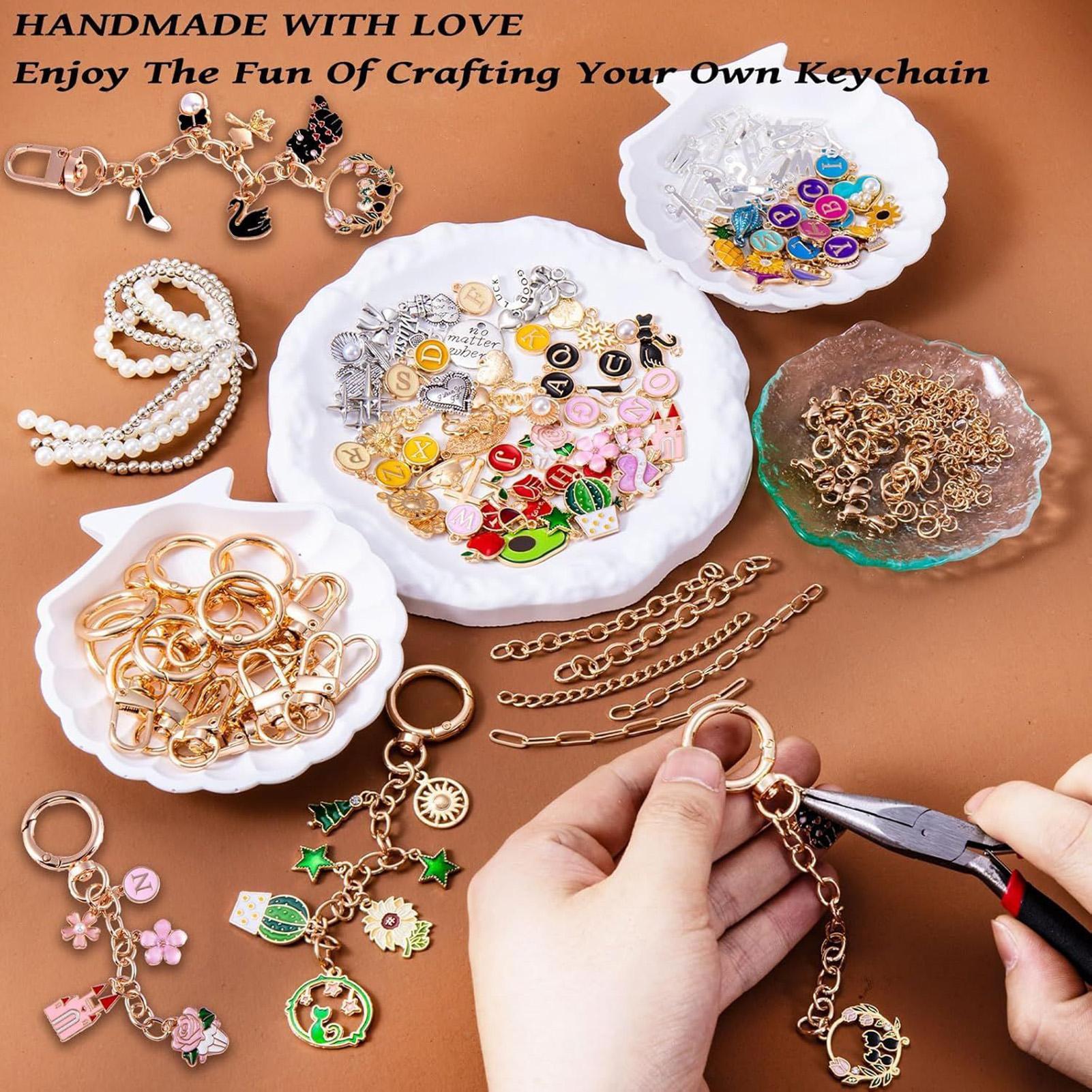 325 Pieces Bag Charm Keychain  – Jewelry Making Party For Adults Bewertung und Preis