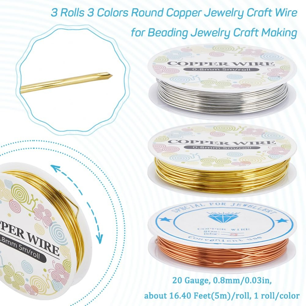 12.8M Copper Jewelry Wire 0.8m – Jewelry Making Online Bewertung und Preis