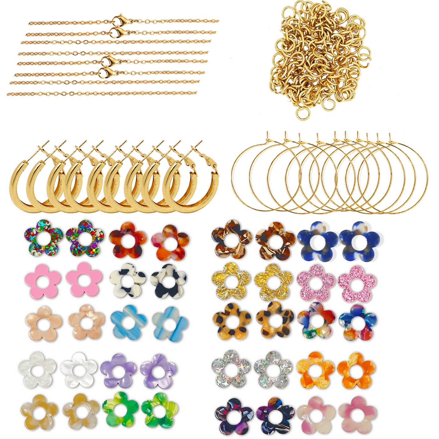Cute Colorful Sequin Acrylic F – Jewelry Making Online Bewertung und Preis
