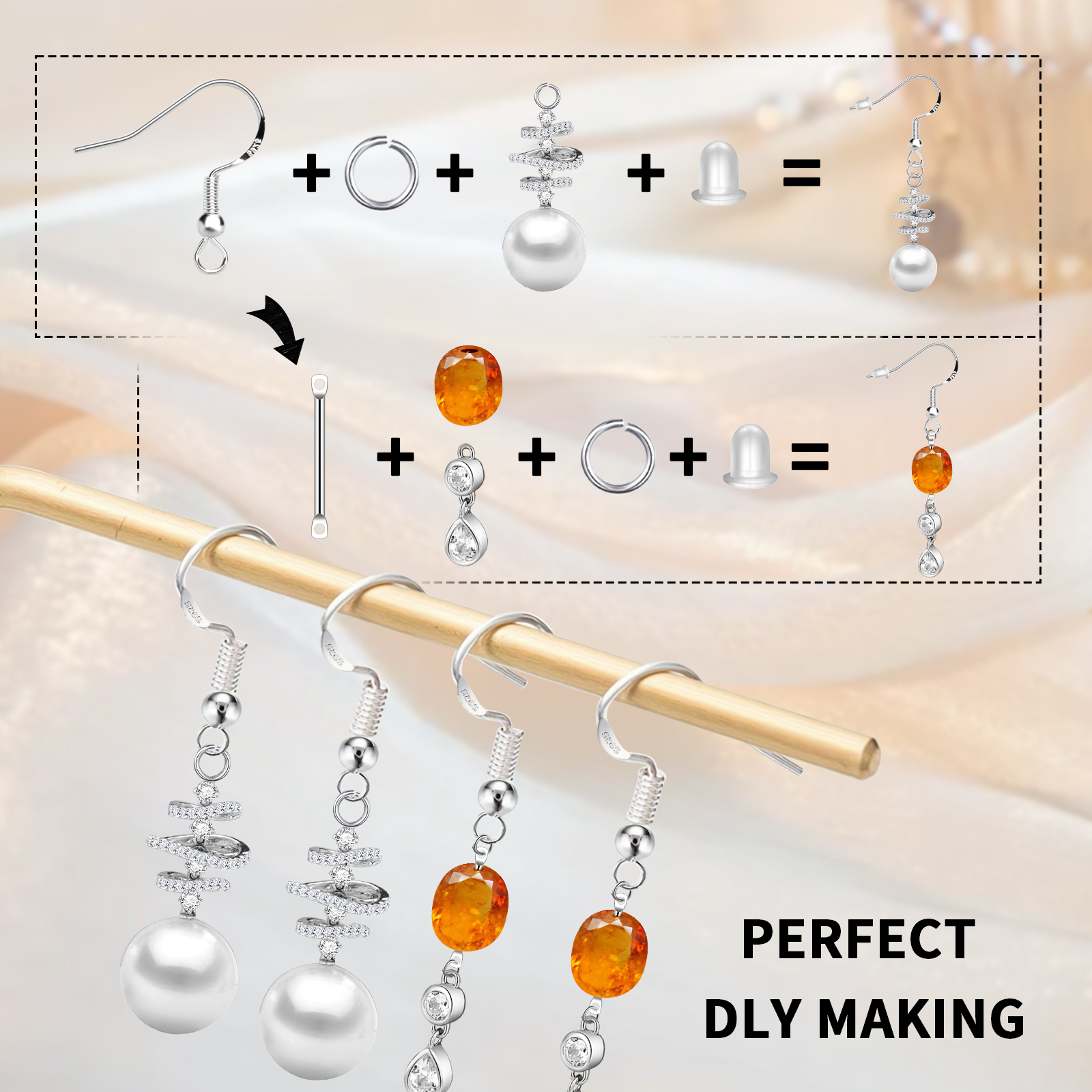 925 Silver/Gold Plated Earring – Jewelry Making Earrings Bewertung und Preis