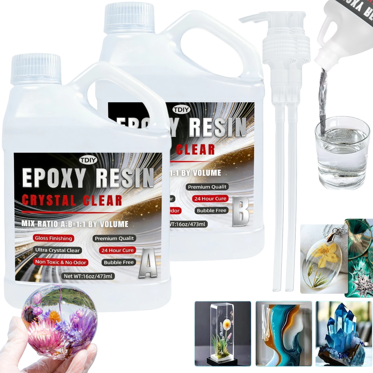 1:1 Crystal Clear Epoxy Resin  – Jewelry Making Online Bewertung und Preis