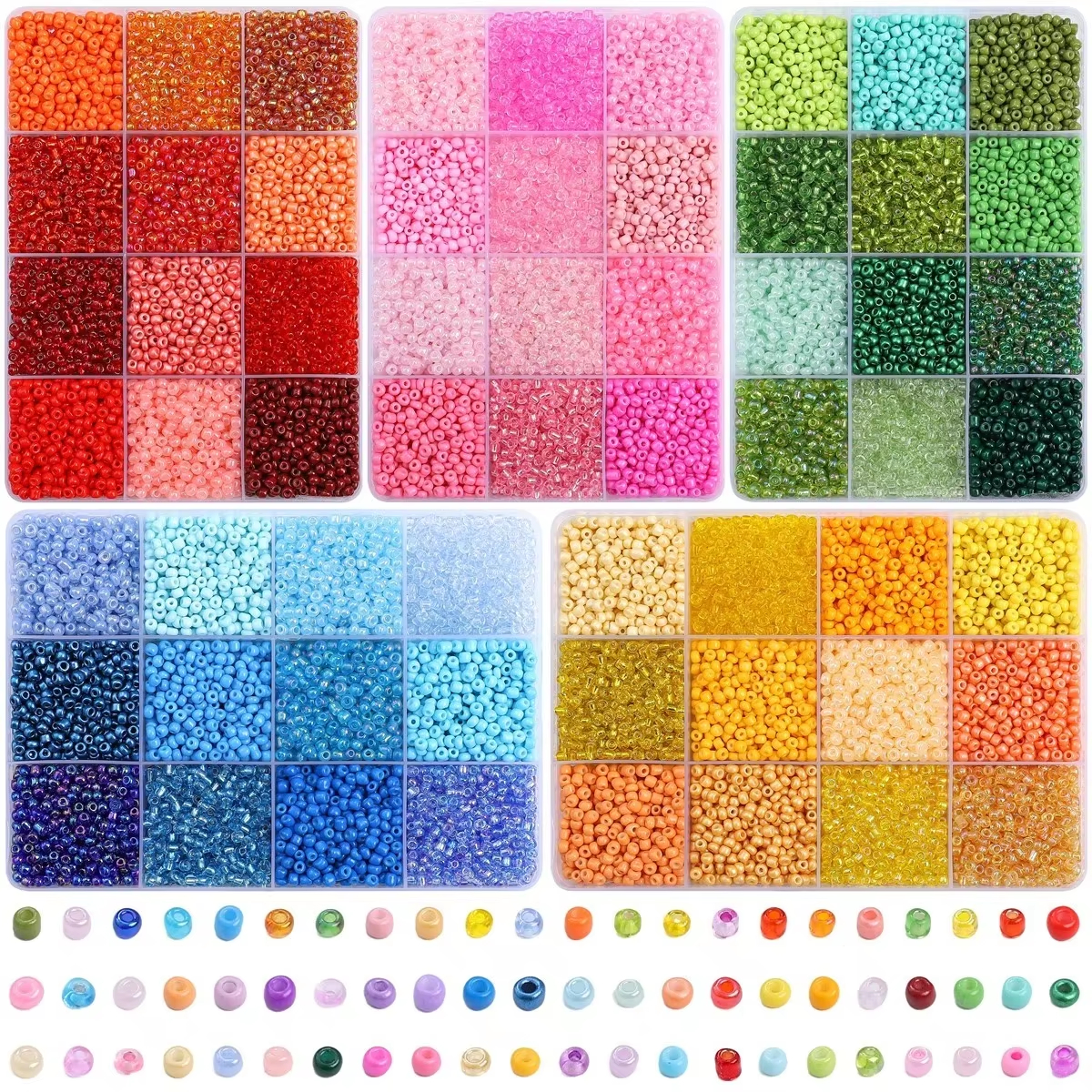 3600pcs 3mm Glass Seed Beads,  – Jewelry Making Online Bewertung und Preis