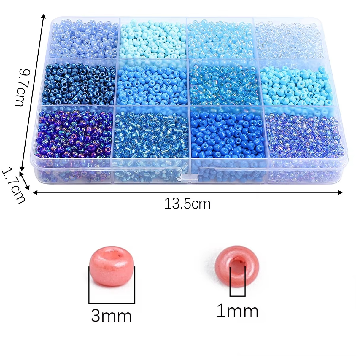 3600pcs 3mm Glass Seed Beads,  – Jewelry Making Online Bewertung und Preis