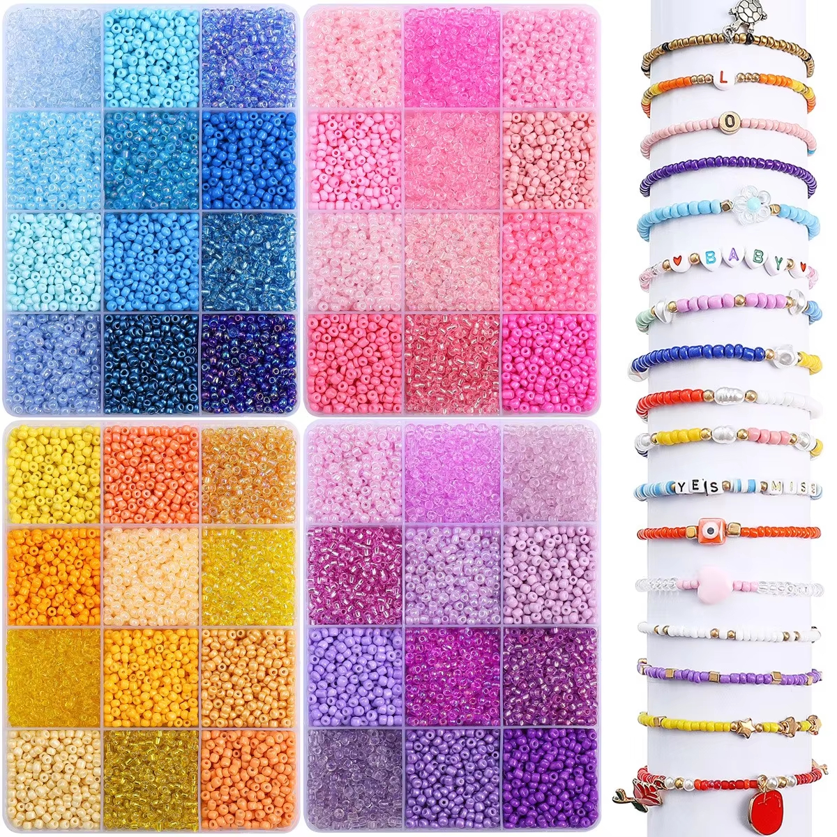 3600pcs 3mm Glass Seed Beads,  – Jewelry Making Online Bewertung und Preis