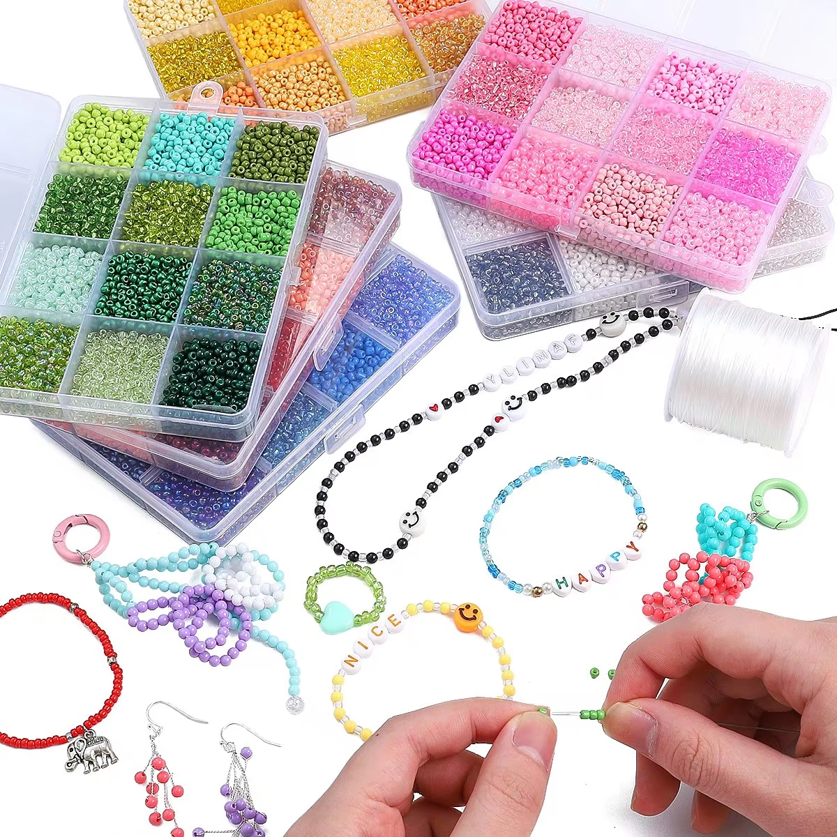3600pcs 3mm Glass Seed Beads,  – Jewelry Making Online Bewertung und Preis