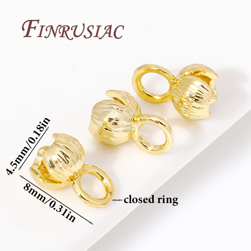 18K Gold Plated Cord Ends Clam – Eyepin Ball End Bewertung und Preis