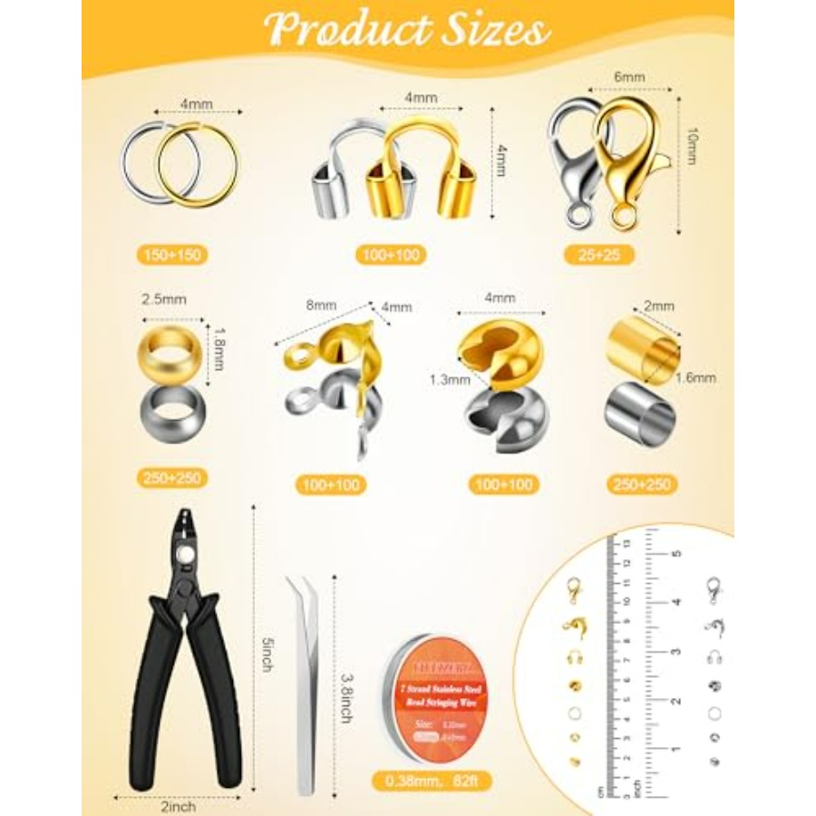 1950 Pcs Jewelry Making Cord E – Jewelry Making Online Bewertung und Preis