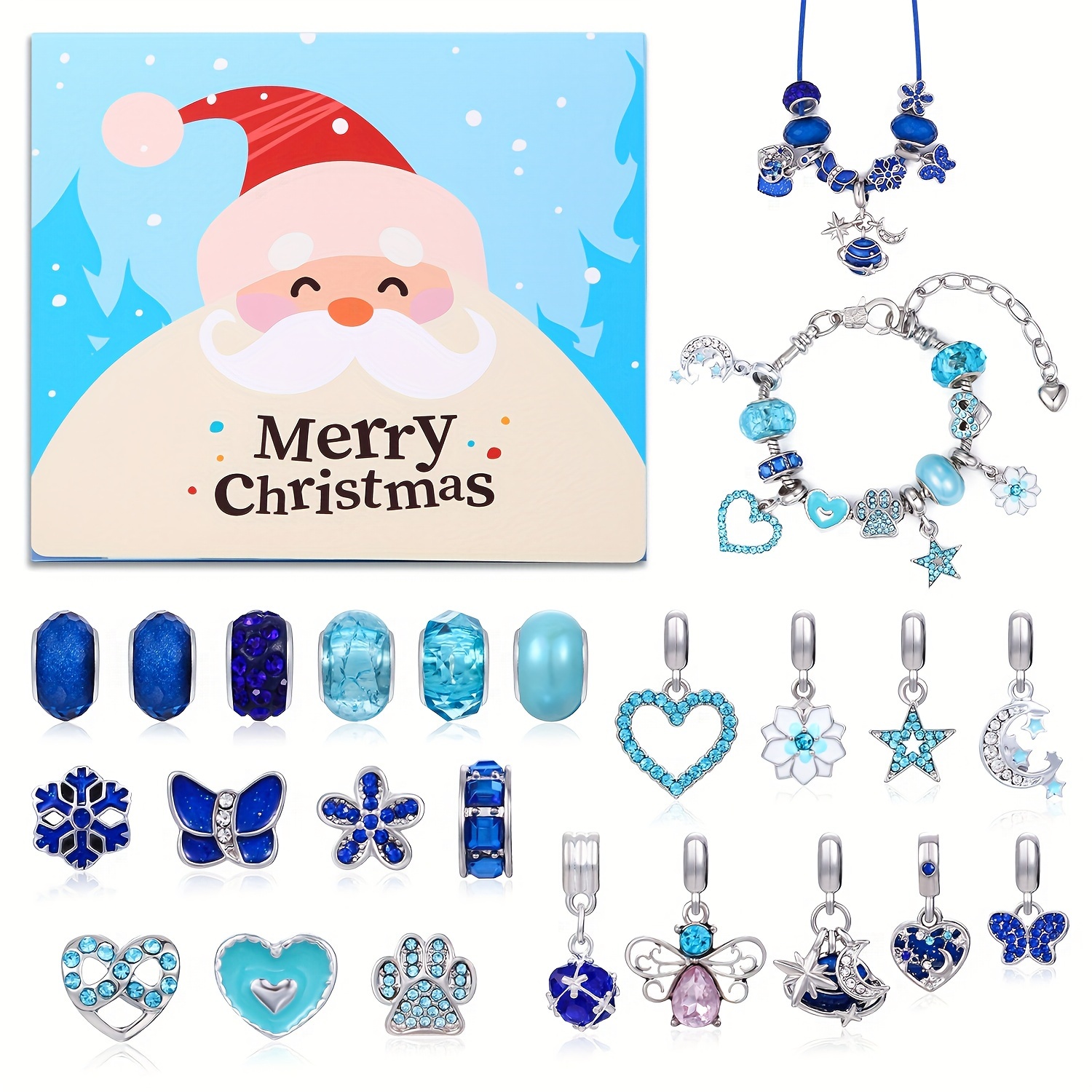 Blue Santa Claus Series Countd – Jewelry Making Advent Calendar Bewertung und Preis