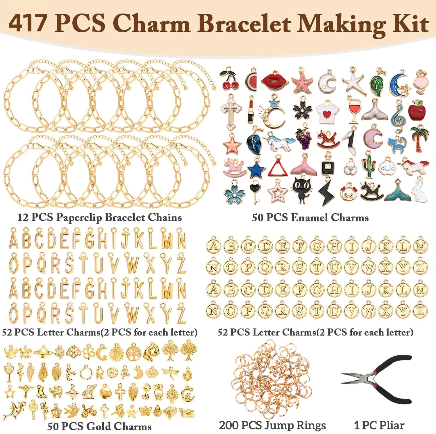 417Pcs Charm Bracelet Making K – Jewelry Making Party For Adults Bewertung und Preis