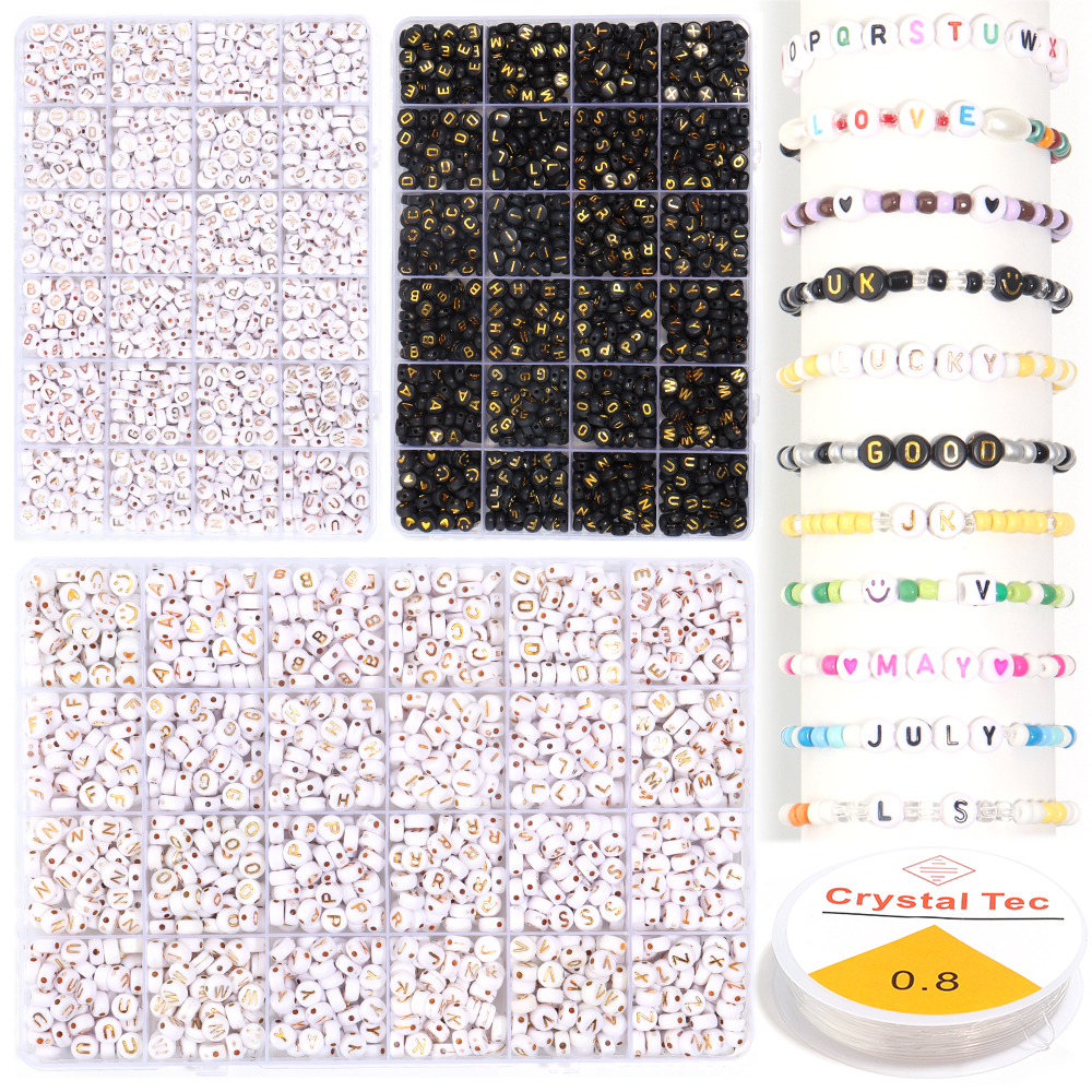 1200pcs/box Acrylic Letter Bea – Jewelry Making Online Bewertung und Preis