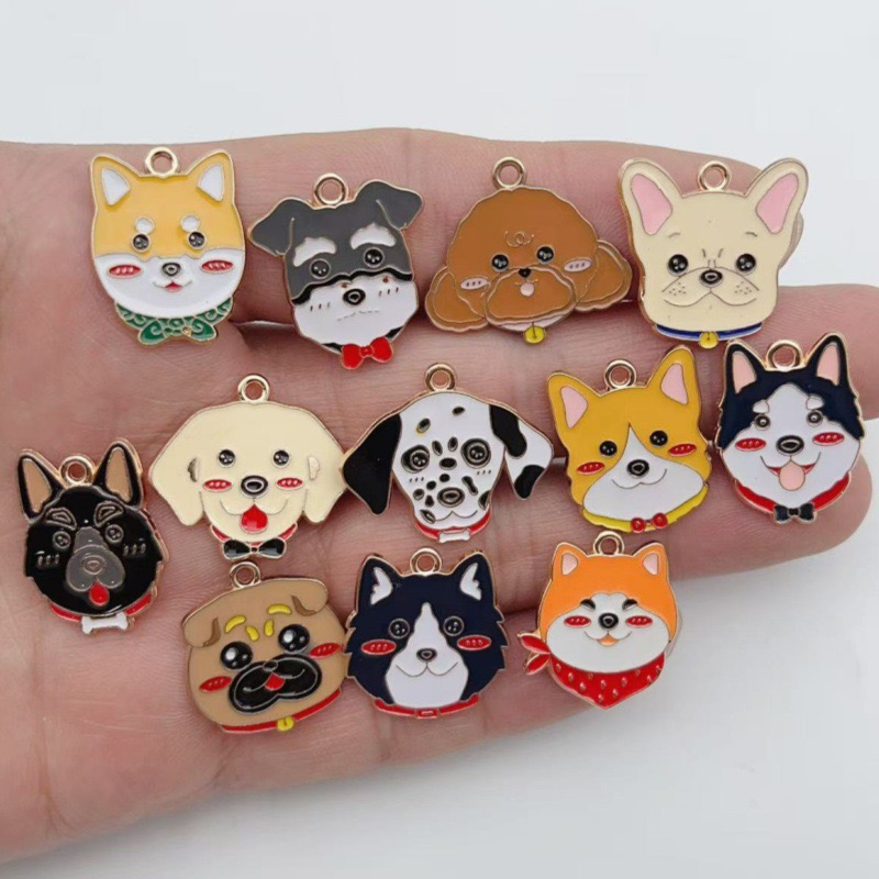 12pcs cartoon pet spotted dog  – Jewelry Making Earrings Bewertung und Preis