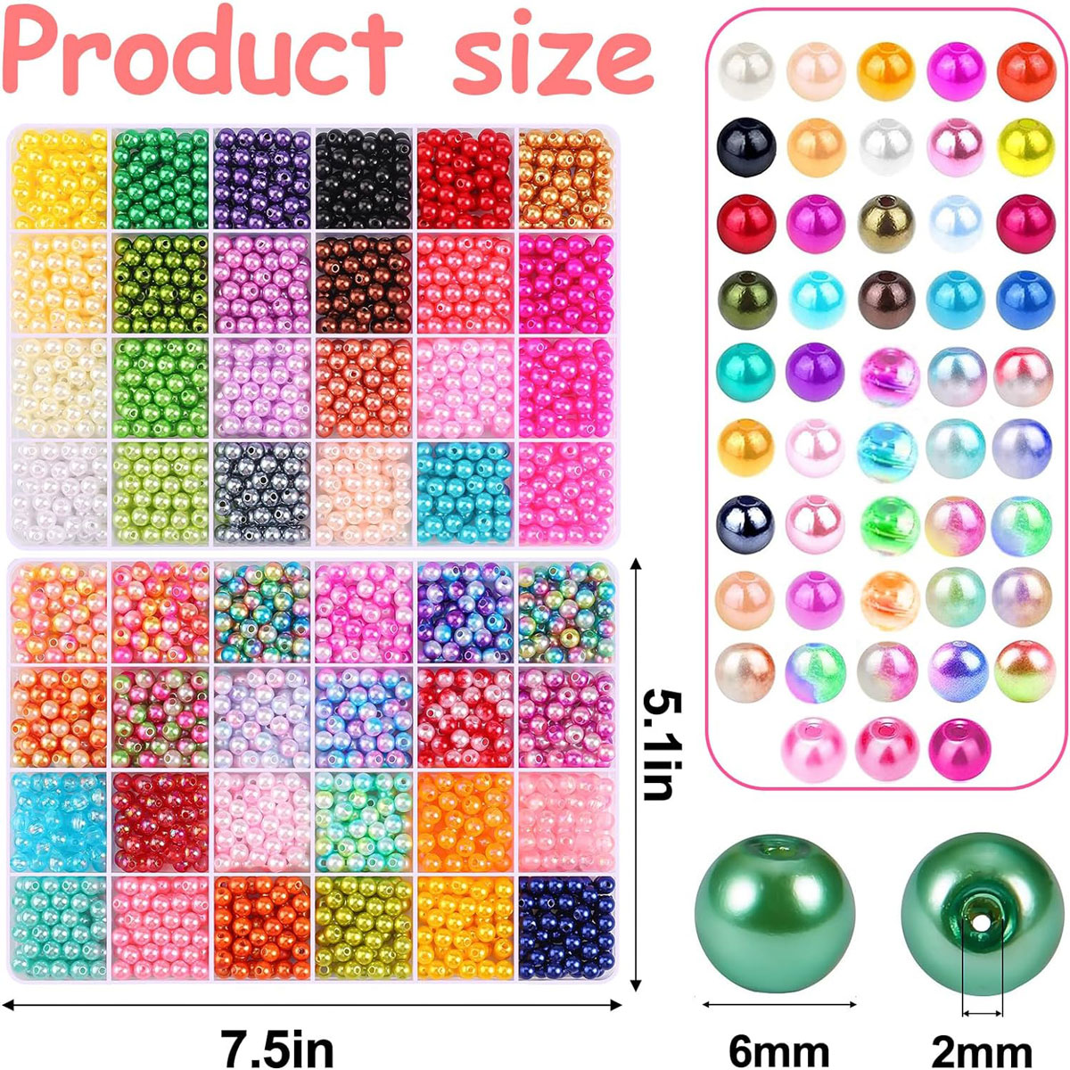 2400PCS 48 Compartments Pearl  – Jewelry Making Online Bewertung und Preis